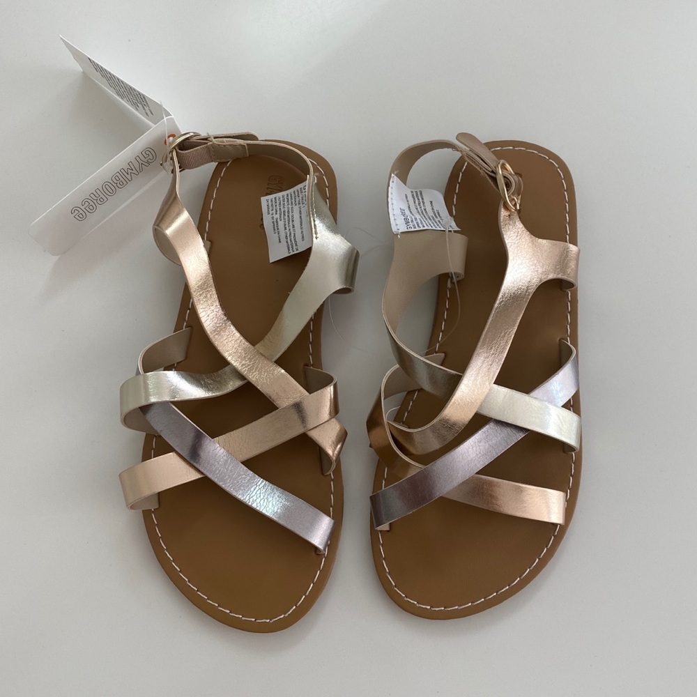 NWT-Gymboree Girls Metallic Straps Sandals